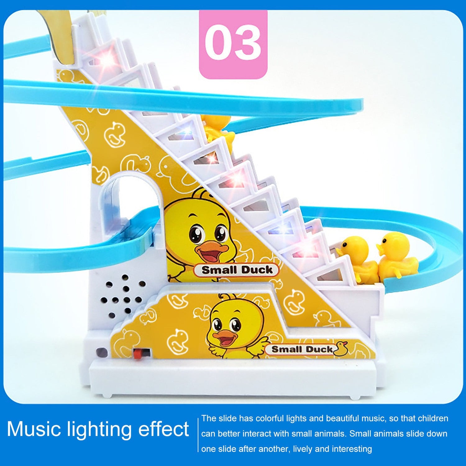 Little Duck Climbing Stairs Toy  Little Penguin Automatic Ladder Light - Cindi Book