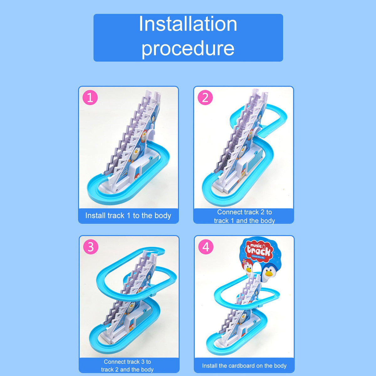 Little Duck Climbing Stairs Toy  Little Penguin Automatic Ladder Light - Cindi Book