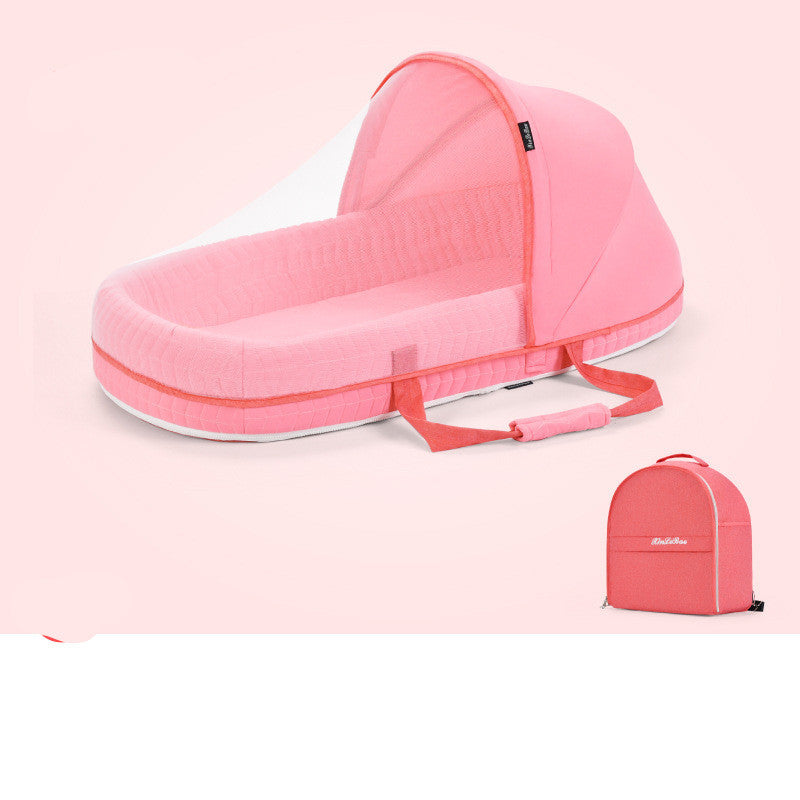 Baby Crib Multifunctional Folding Newborn Nest Toddler Bed Portable Sun Protection Mosquito Net Infant Camping Bed Travel Cot - Cindi Book