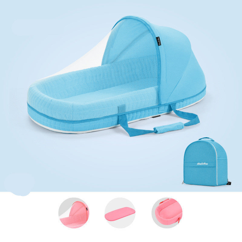 Baby Crib Multifunctional Folding Newborn Nest Toddler Bed Portable Sun Protection Mosquito Net Infant Camping Bed Travel Cot - Cindi Book