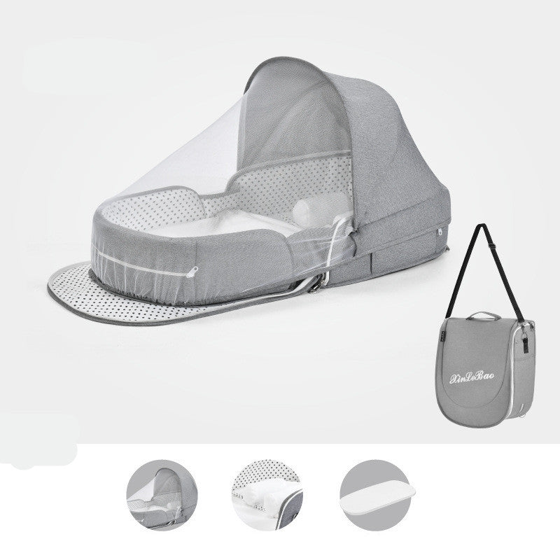 Baby Crib Multifunctional Folding Newborn Nest Toddler Bed Portable Sun Protection Mosquito Net Infant Camping Bed Travel Cot - Cindi Book