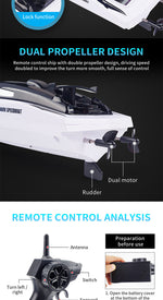 New Electric Shark RC Boat Vehicles Waterproof Swimming Pool Simulation Model Toys 2 In 1 High-speed Remote Control Boat - Cindi Book