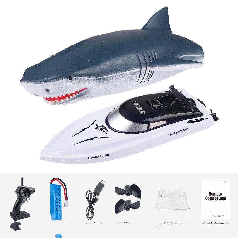 New Electric Shark RC Boat Vehicles Waterproof Swimming Pool Simulation Model Toys 2 In 1 High-speed Remote Control Boat - Cindi Book