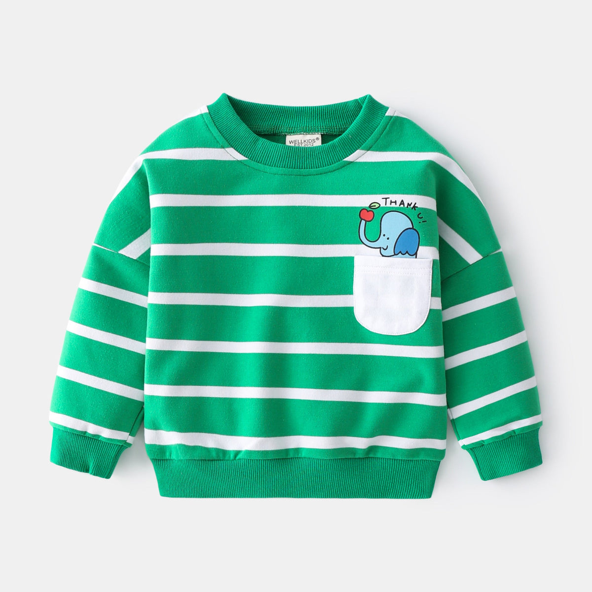 Spring Boys Striped Sweater Casual Loose Round Neck Pullover Sweater Cotton - Cindi Book
