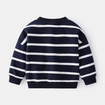 Spring Boys Striped Sweater Casual Loose Round Neck Pullover Sweater Cotton - Cindi Book