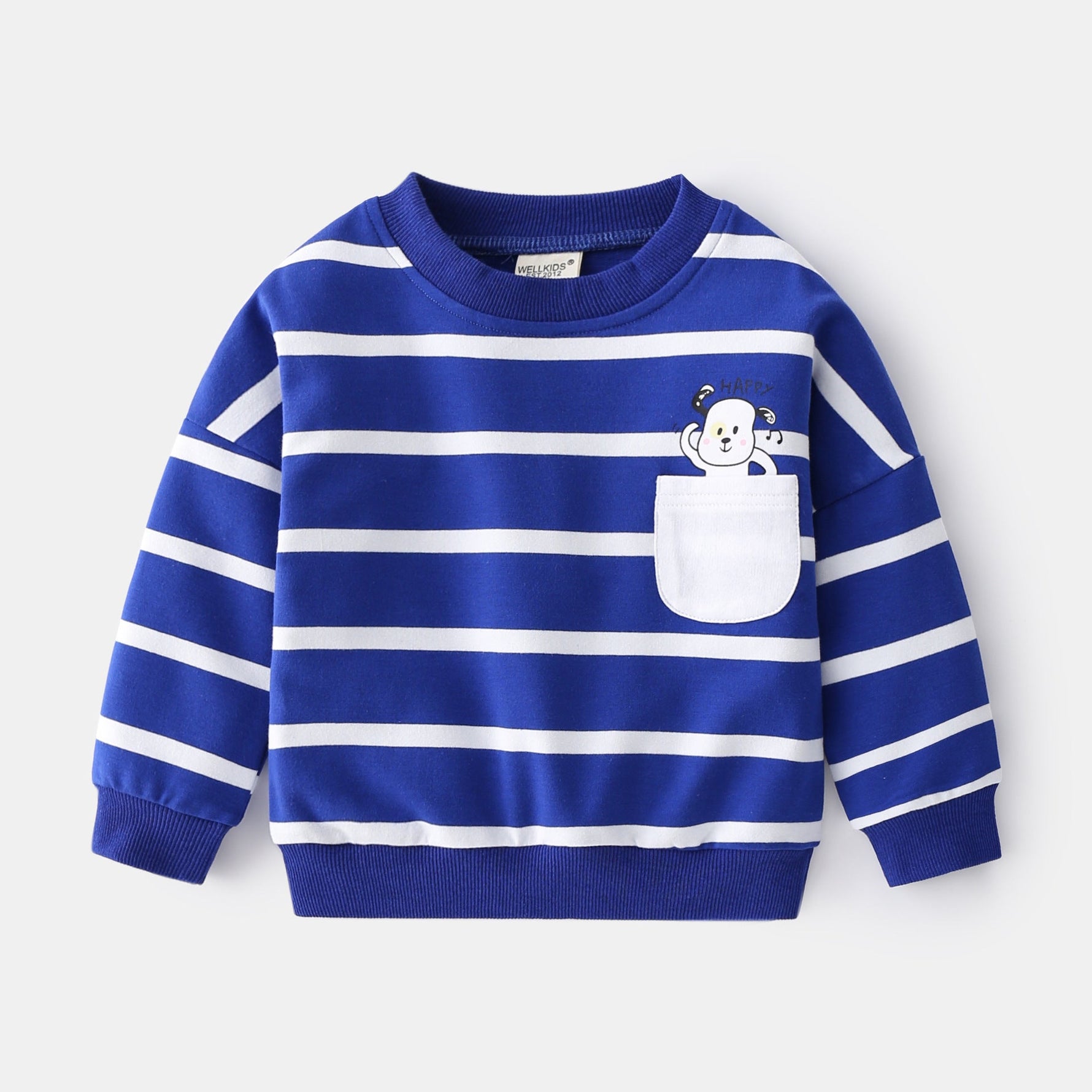 Spring Boys Striped Sweater Casual Loose Round Neck Pullover Sweater Cotton - Cindi Book