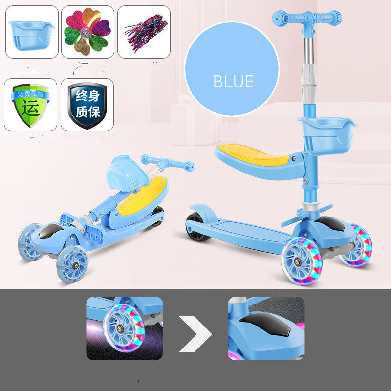Children'S Scooter Mi Gao Three-In-One Kids Skateboard Scooter Scooter - Cindi Book