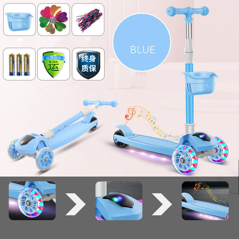 Children'S Scooter Mi Gao Three-In-One Kids Skateboard Scooter Scooter - Cindi Book