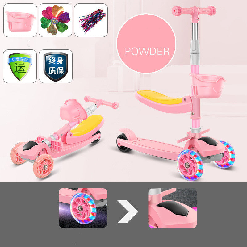 Children'S Scooter Mi Gao Three-In-One Kids Skateboard Scooter Scooter - Cindi Book