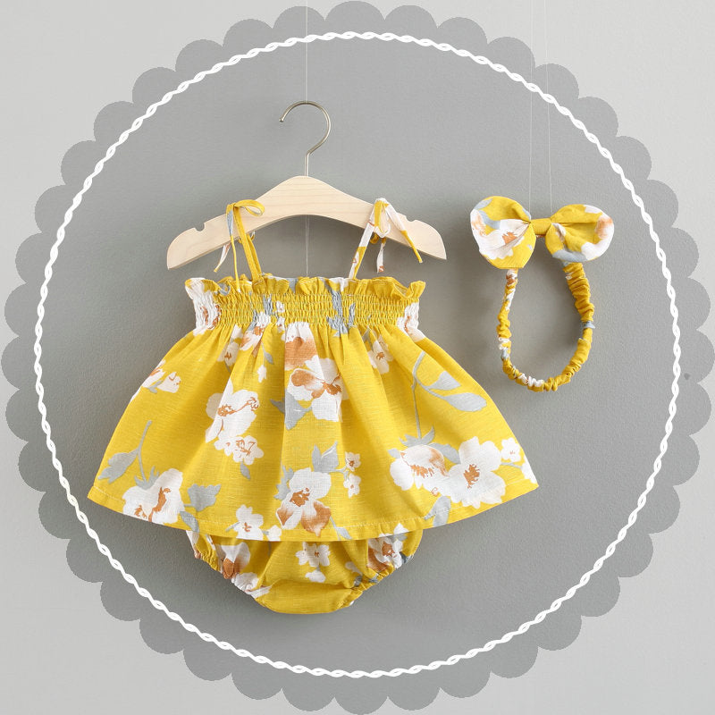 Baby New Summer Korean Princess Dress Baby Skirt Girl Dress Suit - Cindi Book