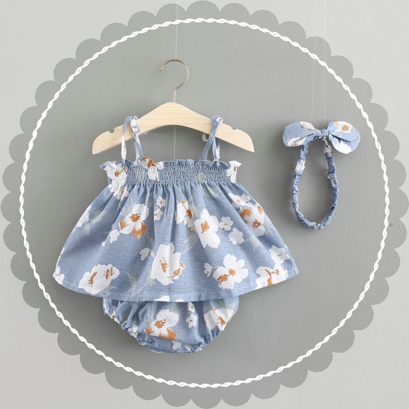 Baby New Summer Korean Princess Dress Baby Skirt Girl Dress Suit - Cindi Book