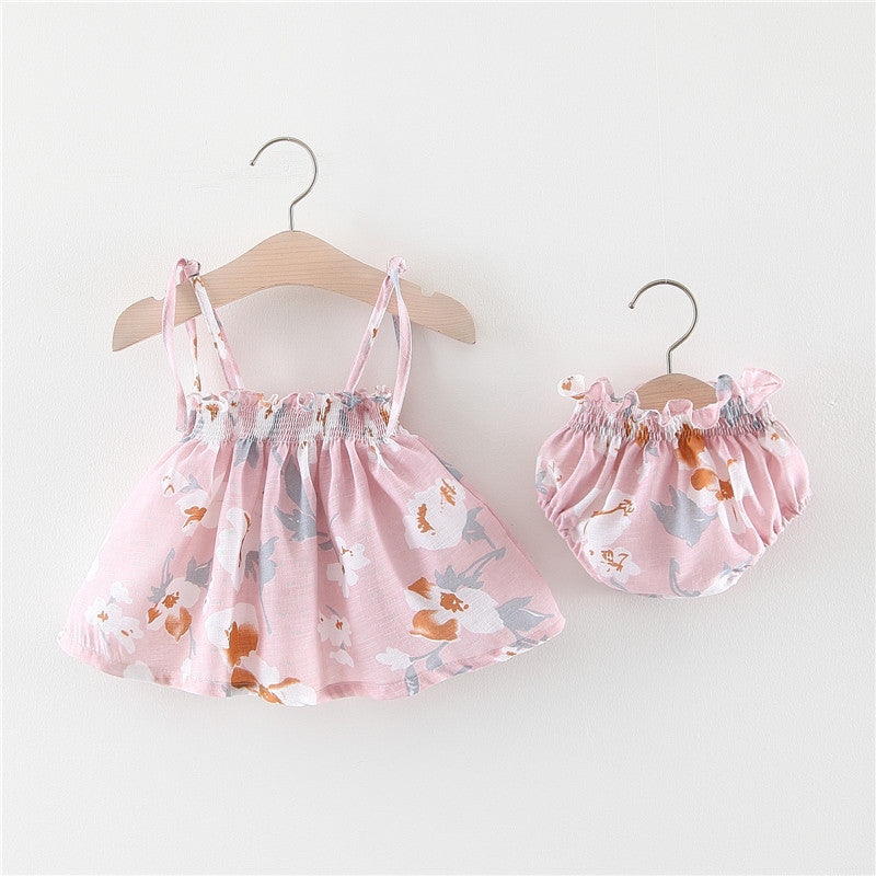 Baby New Summer Korean Princess Dress Baby Skirt Girl Dress Suit - Cindi Book