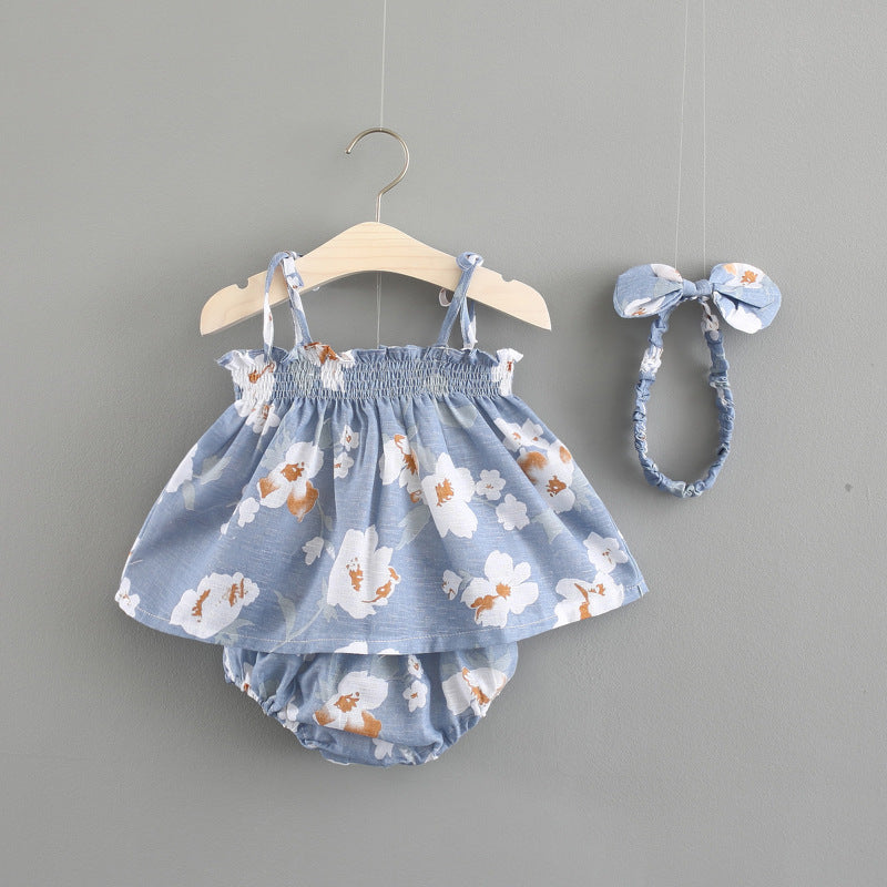 Baby New Summer Korean Princess Dress Baby Skirt Girl Dress Suit - Cindi Book