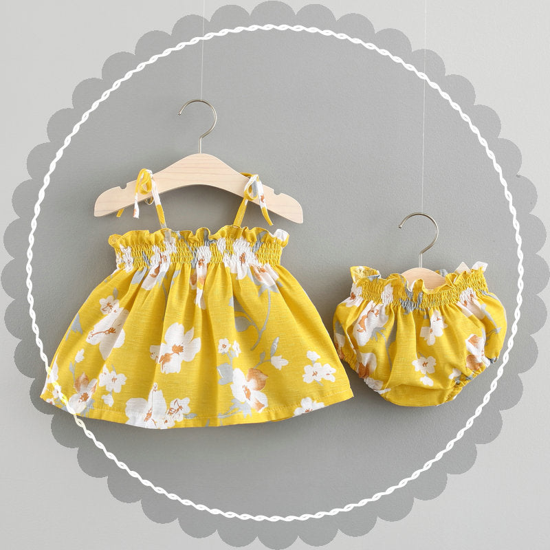 Baby New Summer Korean Princess Dress Baby Skirt Girl Dress Suit - Cindi Book
