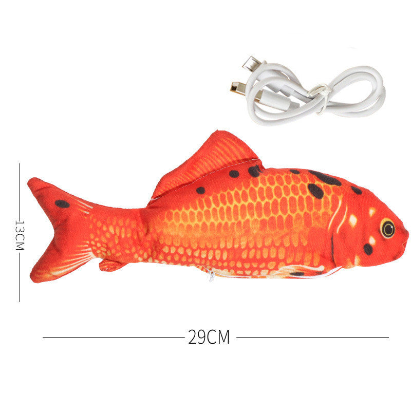 Simulation Fish Toy, Electric Cat Toy, Usb Charging, Beating Fish Plush Toy - Cindi Book