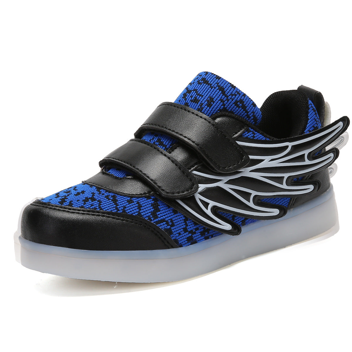 Children's shoes led light shoes children's wings light shoes usb charging colorful luminous shoes casual light shoes - Cindi Book
