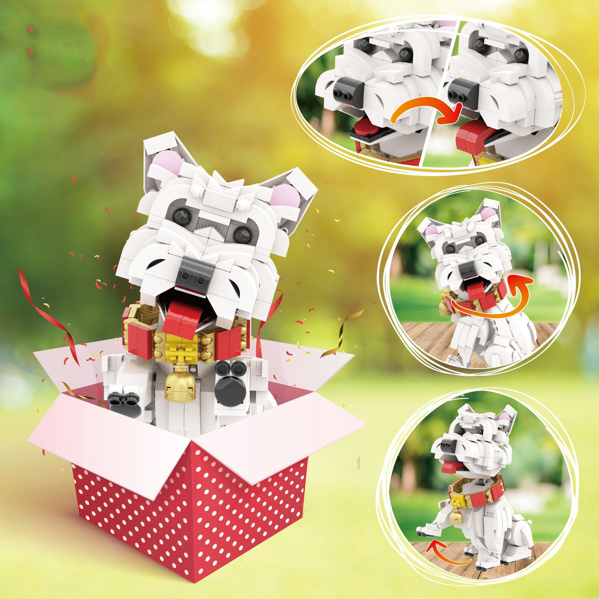 Cute Dog West Highland White Terrier Small Particle Assembly Building Blocks - Cindi Book