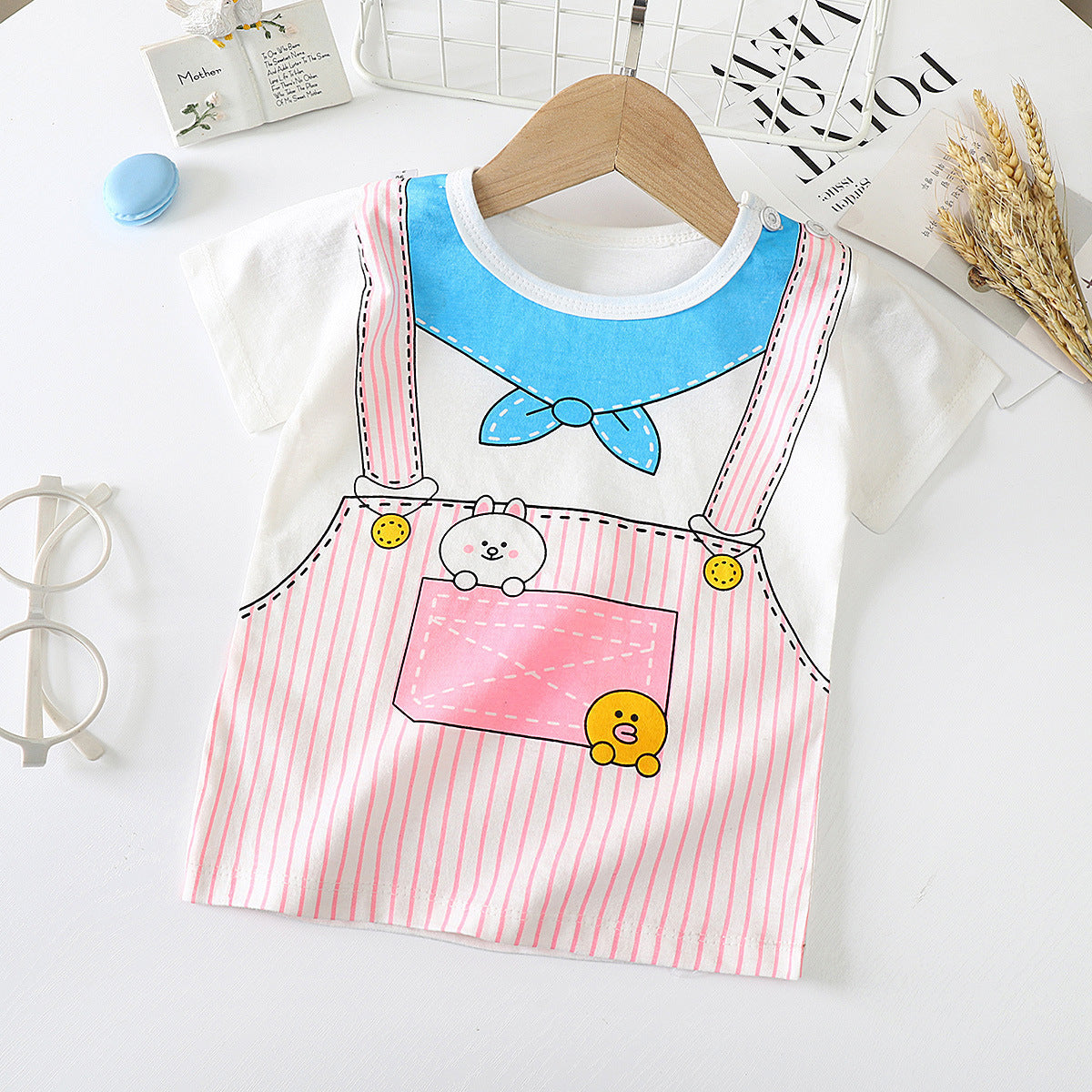 Children's Short-sleeved T-shirt cotton Baby Half-sleeved Bottoming Shirt - Cindi Book