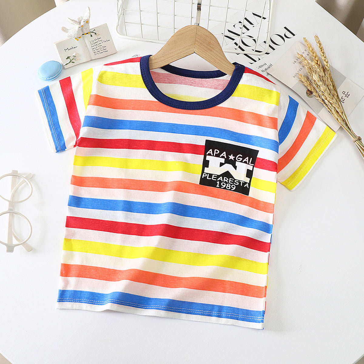 Children's Short-sleeved T-shirt cotton Baby Half-sleeved Bottoming Shirt - Cindi Book