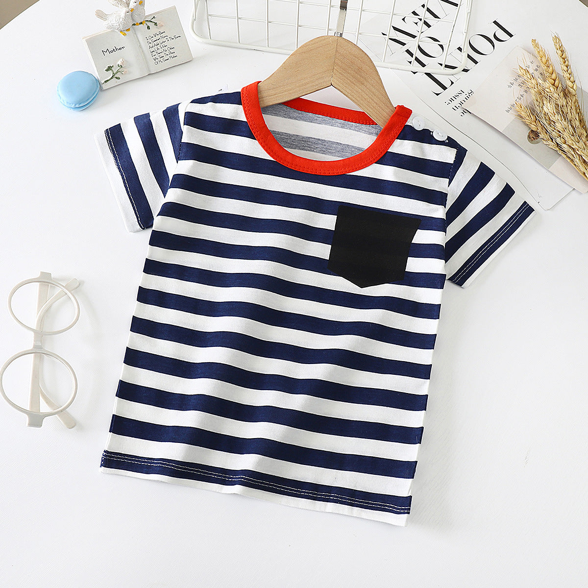 Children's Short-sleeved T-shirt cotton Baby Half-sleeved Bottoming Shirt - Cindi Book