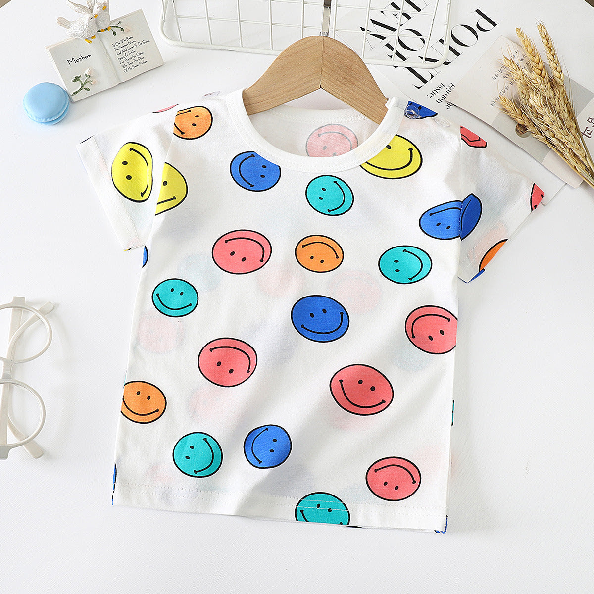 Children's Short-sleeved T-shirt cotton Baby Half-sleeved Bottoming Shirt - Cindi Book