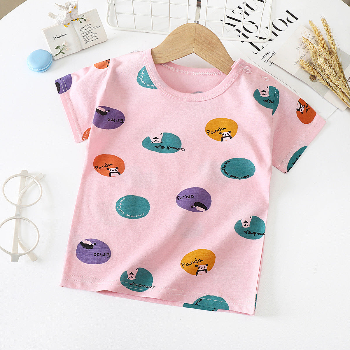 Children's Short-sleeved T-shirt cotton Baby Half-sleeved Bottoming Shirt - Cindi Book