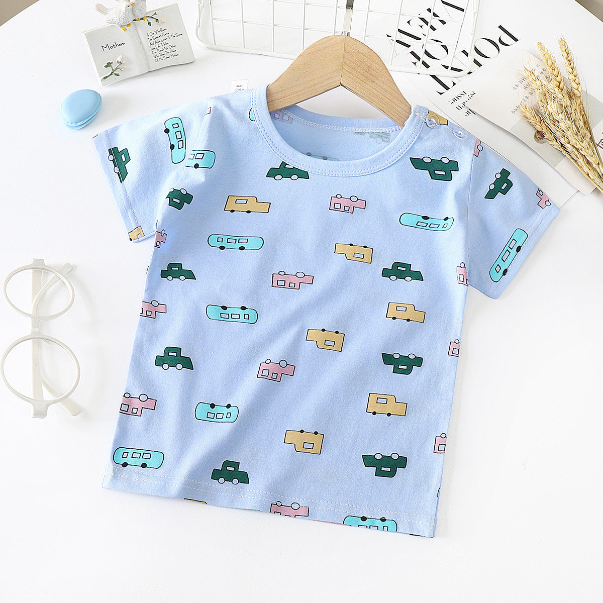 Children's Short-sleeved T-shirt cotton Baby Half-sleeved Bottoming Shirt - Cindi Book