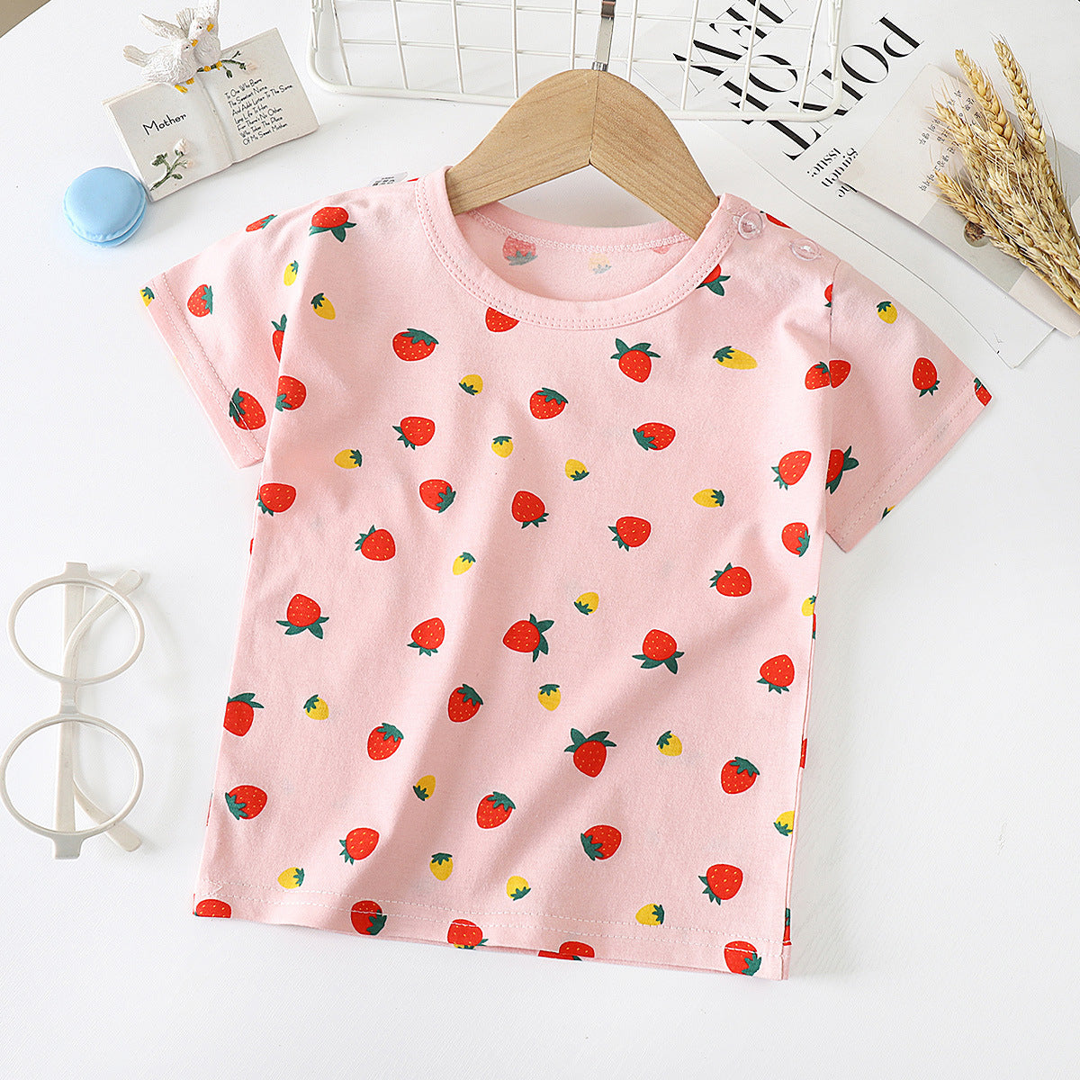 Children's Short-sleeved T-shirt cotton Baby Half-sleeved Bottoming Shirt - Cindi Book