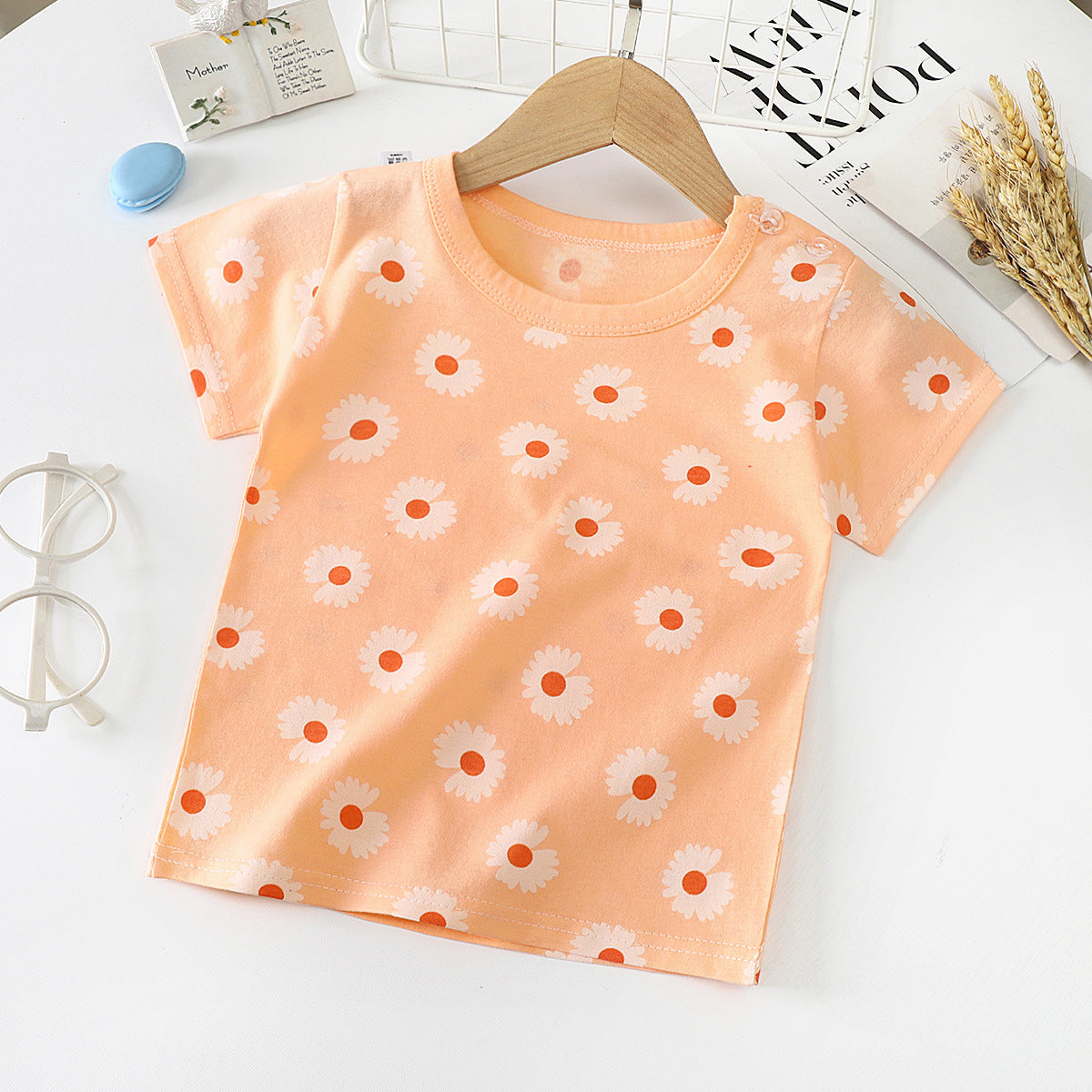Children's Short-sleeved T-shirt cotton Baby Half-sleeved Bottoming Shirt - Cindi Book