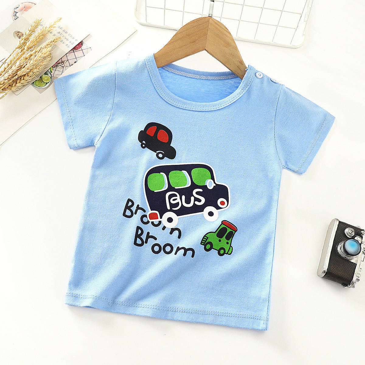 Children's Short-sleeved T-shirt cotton Baby Half-sleeved Bottoming Shirt - Cindi Book
