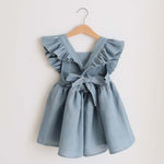 Strap Skirt Girls Dress Cotton And Linen Skirt - Cindi Book