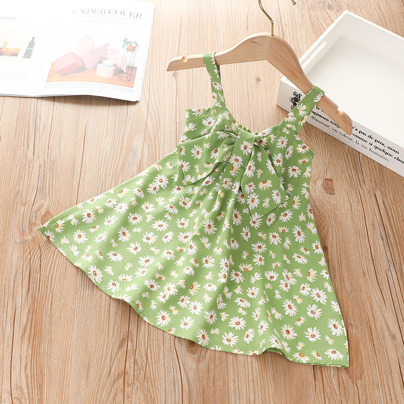 Sling Skirt Little Virgin Baby Cartoon Cute Sleeveless Dress Polka Dot Western Children's Skirt - Cindi Book