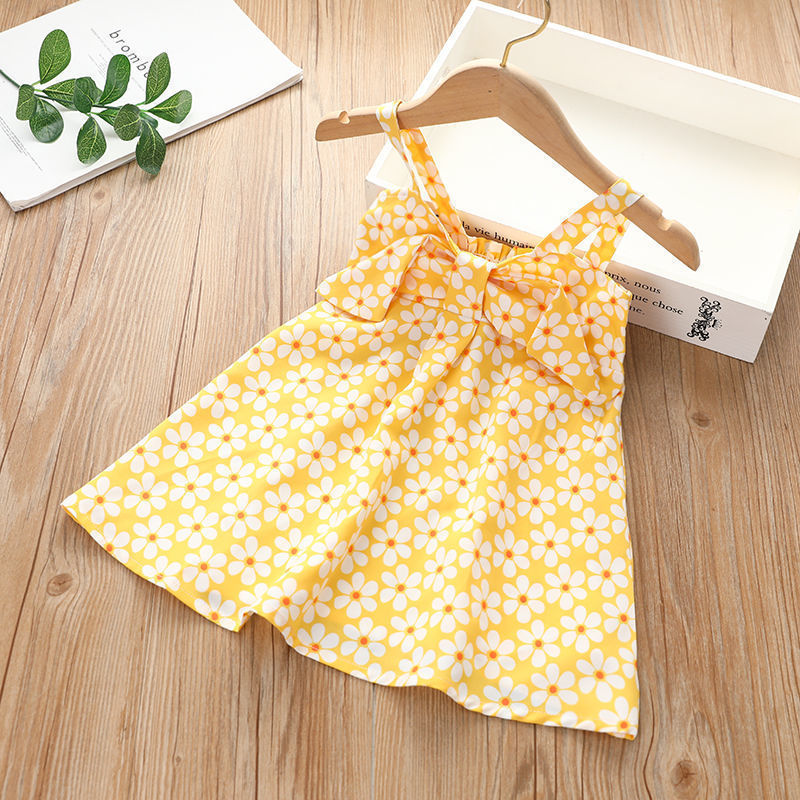 Sling Skirt Little Virgin Baby Cartoon Cute Sleeveless Dress Polka Dot Western Children's Skirt - Cindi Book