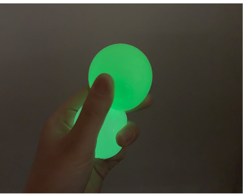 Luminous Sticky Ball Toys Sticky Wall Home Party Games Glow In The Dark Novelty Toys Decompression Squeeze Toy - Cindi Book