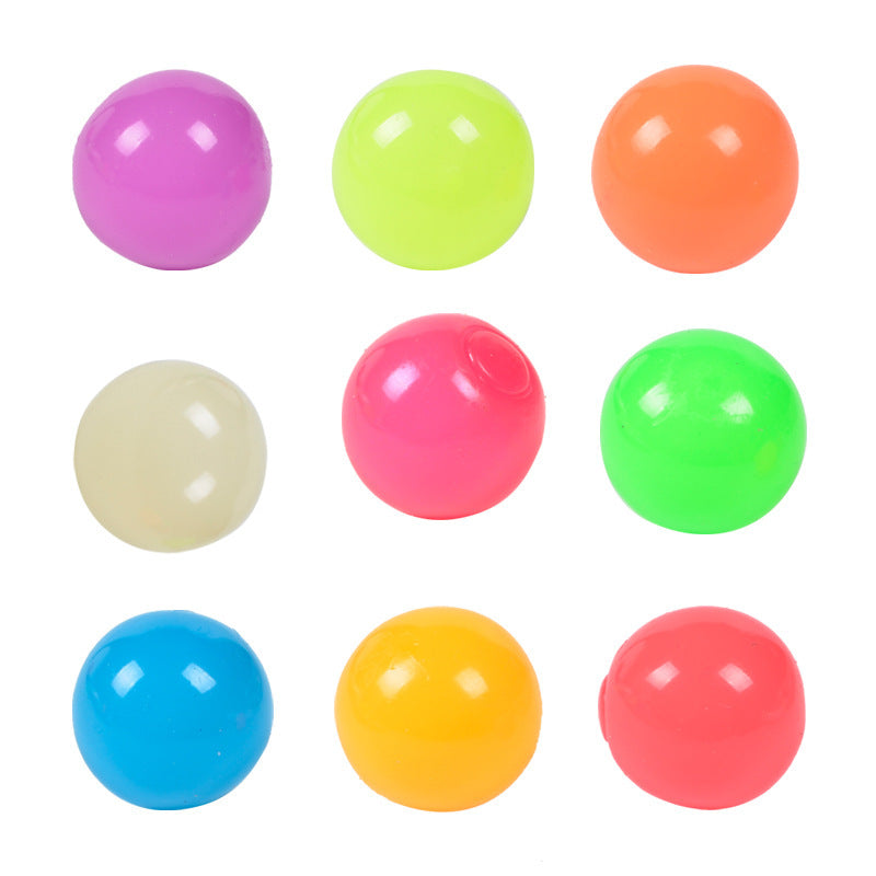 Luminous Sticky Ball Toys Sticky Wall Home Party Games Glow In The Dark Novelty Toys Decompression Squeeze Toy - Cindi Book