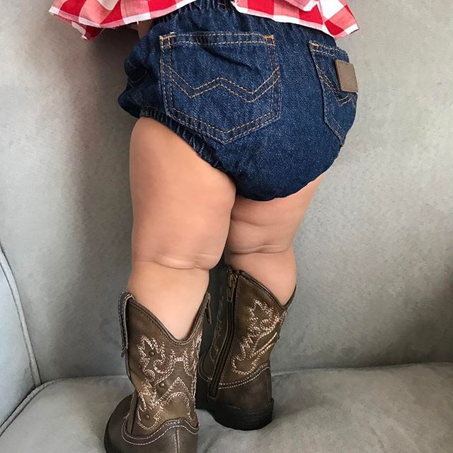 Children Plaid Top Denim Shorts Headdress Three-piece Set - Cindi Book