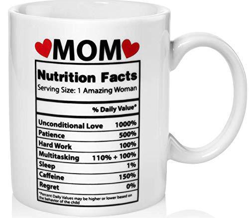 Mother'S Day Nutrition Label Mug Ceramic Coffee Cup - Cindi Book