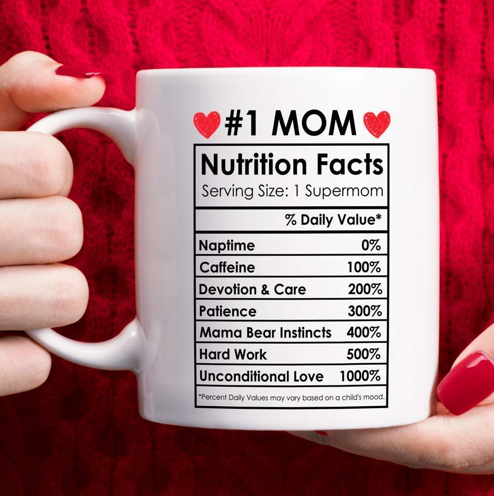 Mother'S Day Nutrition Label Mug Ceramic Coffee Cup - Cindi Book
