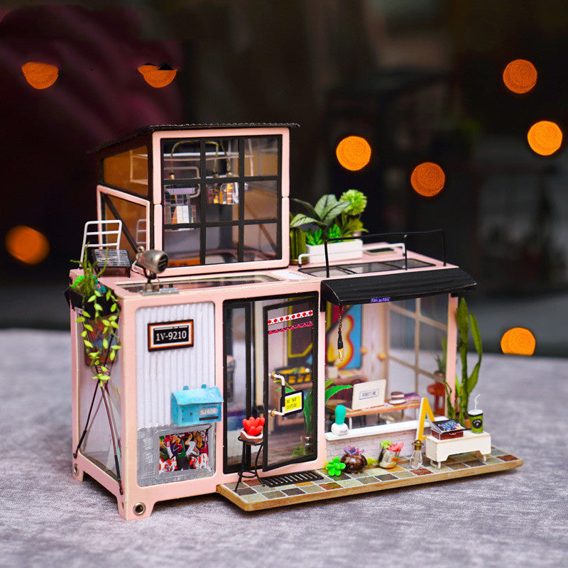 DIY Cabin Model Hand-assembled To Make A Creative Small House - Cindi Book