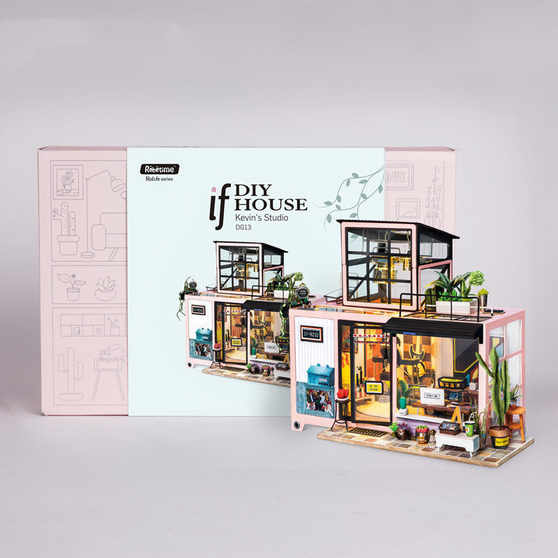 DIY Cabin Model Hand-assembled To Make A Creative Small House - Cindi Book
