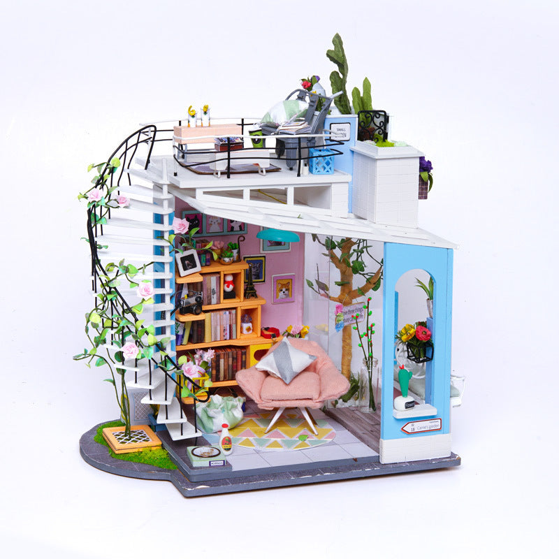 DIY Cabin Model Hand-assembled To Make A Creative Small House - Cindi Book