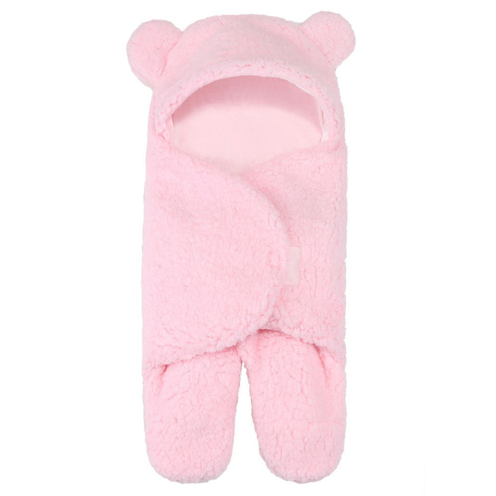 Lamb Plush Sleeping Bag Newborn Baby Swaddling Quilt - Cindi Book