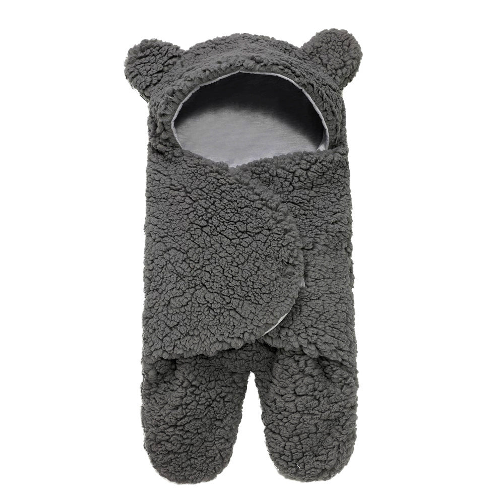 Lamb Plush Sleeping Bag Newborn Baby Swaddling Quilt - Cindi Book