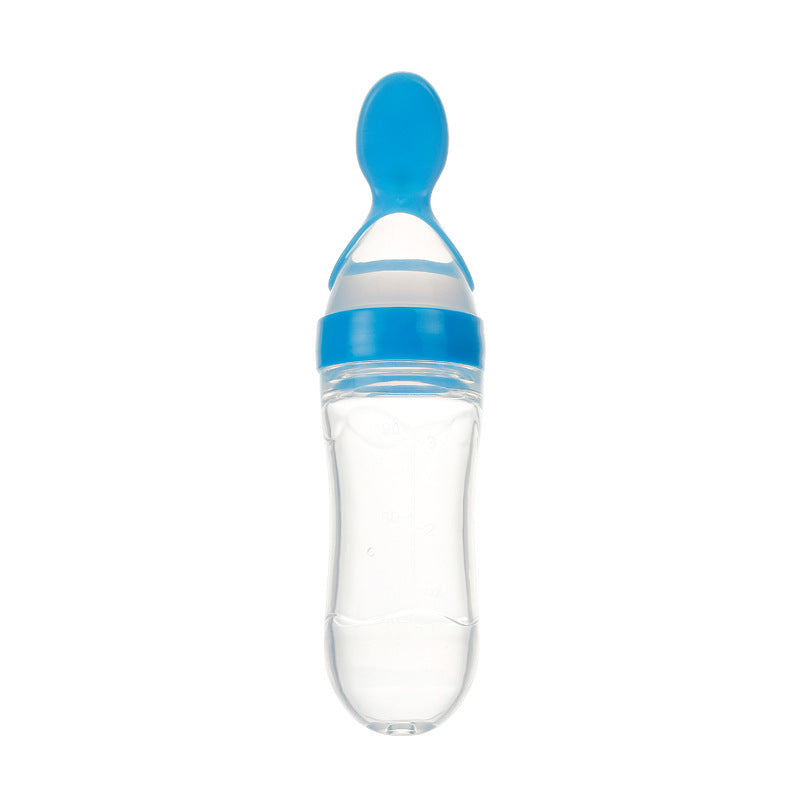 Safe Newborn Baby Feeding Bottle Toddler Silicone Squeeze Feeding Spoon Milk Bottle Baby Training Feeder Food Supplement - Cindi Book