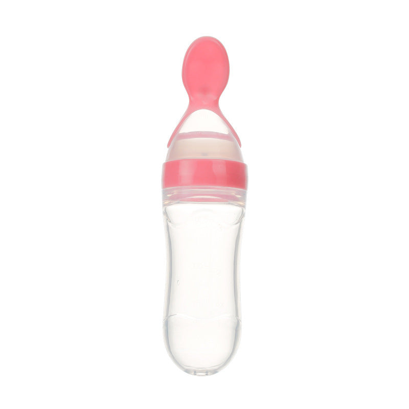 Safe Newborn Baby Feeding Bottle Toddler Silicone Squeeze Feeding Spoon Milk Bottle Baby Training Feeder Food Supplement - Cindi Book