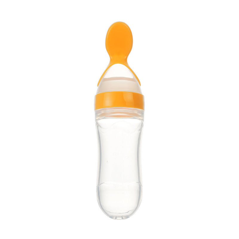 Safe Newborn Baby Feeding Bottle Toddler Silicone Squeeze Feeding Spoon Milk Bottle Baby Training Feeder Food Supplement - Cindi Book