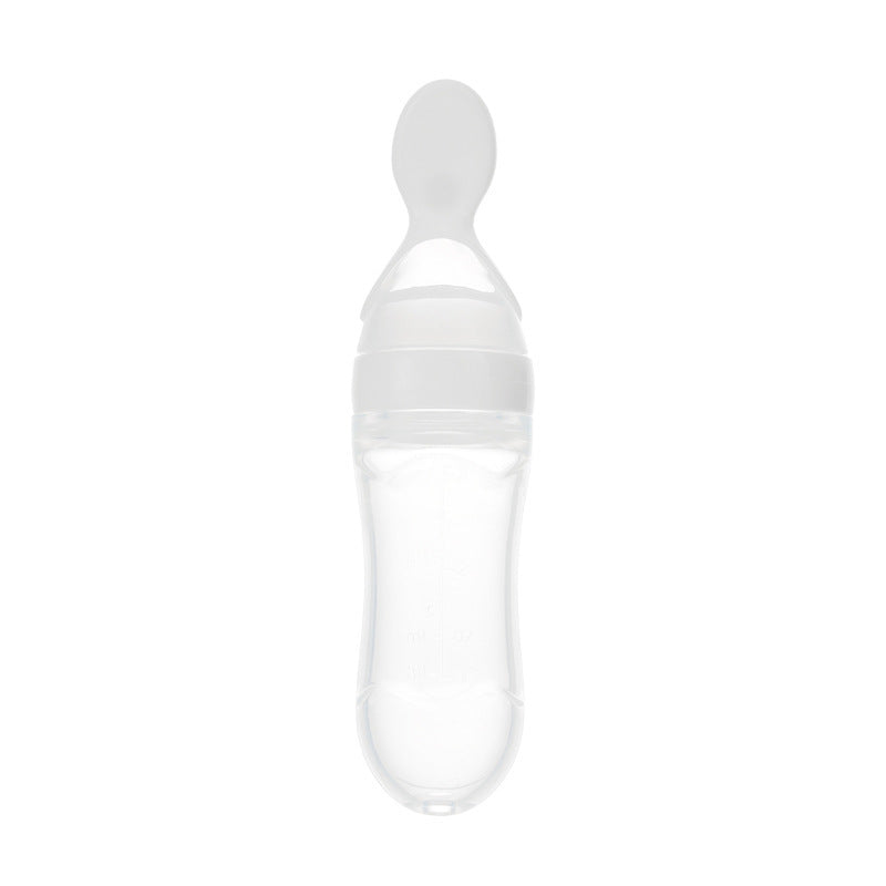 Safe Newborn Baby Feeding Bottle Toddler Silicone Squeeze Feeding Spoon Milk Bottle Baby Training Feeder Food Supplement - Cindi Book