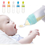 Safe Newborn Baby Feeding Bottle Toddler Silicone Squeeze Feeding Spoon Milk Bottle Baby Training Feeder Food Supplement - Cindi Book