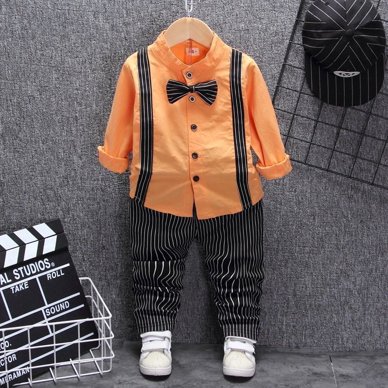 Boys Bib Two-piece Children's Clothing - Cindi Book