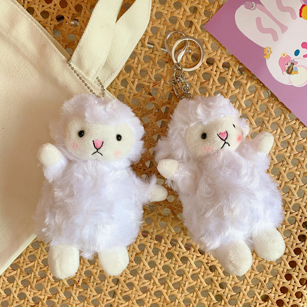 Cute Girl Cute Pendant Plush Doll Lamb Doll Doll Bag Pendant Soft Cute Accessories Keychain - Cindi Book